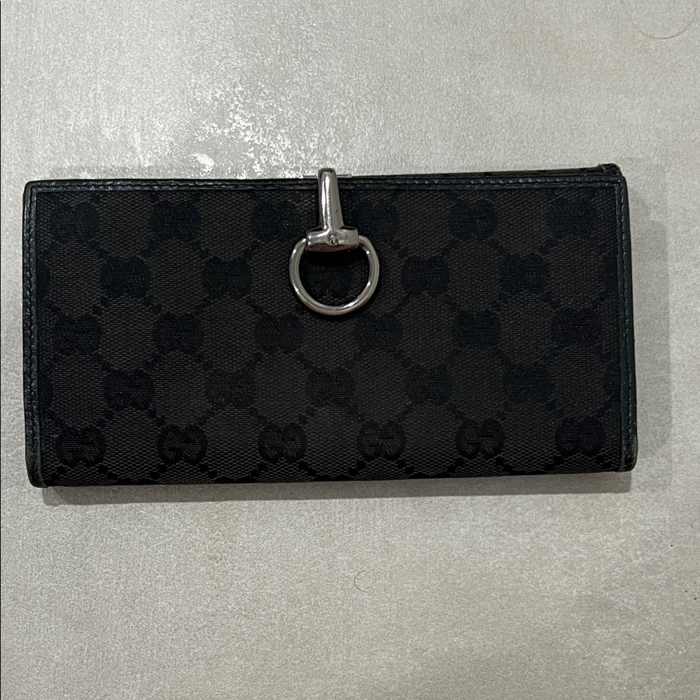 Gucci Black Women's Horsebit Wallet